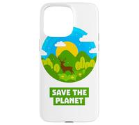 SAVE THE PLANET Bosque con ciervo natural reciclado tierra Carcasa para iPhone 15 Pro Max