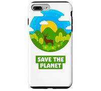SAVE THE PLANET Bosque con ciervo natural reciclado tierra Carcasa para iPhone 7 Plus/8 Plus