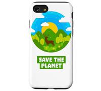 SAVE THE PLANET Bosque con ciervo natural reciclado tierra Carcasa para iPhone SE (2020) / 7 / 8
