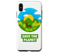 SAVE THE PLANET Bosque con ciervo natural reciclado tierra Carcasa para iPhone XS Max