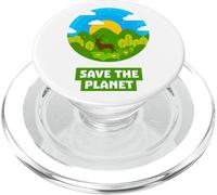 SAVE THE PLANET Bosque con ciervo natural reciclado tierra PopSockets PopGrip para MagSafe