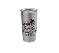 Save The Planet Ride A Bike Bicicleta de carga Vintage Cargobike Vaso térmico de acero inoxidable de doble pared