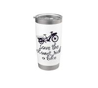 Save The Planet Ride A Bike Bicicleta de carga Vintage Cargobike Vaso térmico de acero inoxidable de doble pared