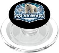 Save The Polar Bears Lover Día de la Tierra Ambiente Ecología Fan PopSockets PopGrip para MagSafe