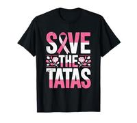 Save The Tatas Breast Cancer Fighting Awareness Cinta Rosa Camiseta