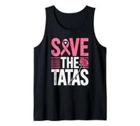 Save The Tatas Breast Cancer Fighting Awareness Cinta Rosa Camiseta sin Mangas