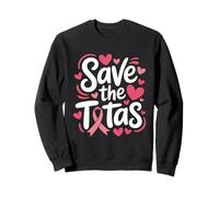 Save The Tatas Breast Cancer Fighting Awareness Cinta Rosa Sudadera