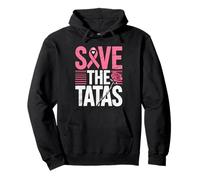 Save The Tatas Breast Cancer Fighting Awareness Cinta Rosa Sudadera con Capucha