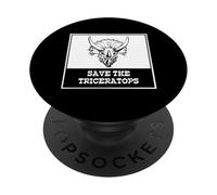 Save The Triceratops Divertido Animal Extinto Dinosaurio Extraño PopSockets PopGrip Adhesivo