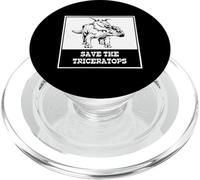 Save The Triceratops Divertido Animal Extinto Dinosaurio Extraño PopSockets PopGrip para MagSafe