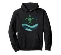 Save The Turtles Conservación del océano Ecológico Sudadera con Capucha, Unisex para Adultos, Negro, XXL
