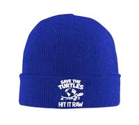 Save The Turtles Hit It Raw Beanie Gorros de Punto para Hombre y Mujer, Gorro de Invierno, Gorro de Lana cálido con Forma de Calavera