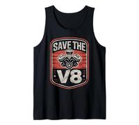Save The V8 Retro Motor Design para Destornilladores Camiseta sin Mangas
