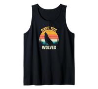 Save The Wolves Animal Rights Activista Gift Wolf Camiseta sin Mangas