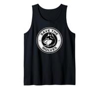 Save The Wolves Animal Welfare Salvar A Los Lobos Camiseta sin Mangas