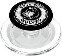 Save The Wolves Animal Welfare Salvar A Los Lobos PopSockets PopGrip para MagSafe