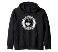 Save The Wolves Animal Welfare Salvar A Los Lobos Sudadera con Capucha