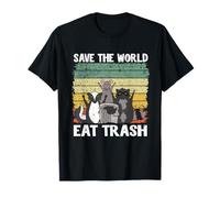 Save The World Eat Trash Gang - Mofeta con diseño de mapache Camiseta