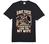 Save These I'm Going Back To Look For My Wife Golfer Humor Comfort Colors Adult Heavyweight T-Shirt