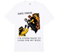 Save These I'm Going Back To Look For My Wife Golfer Humor Comfort Colors Adult Heavyweight T-Shirt