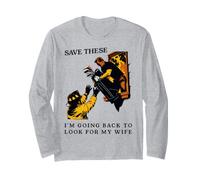 Save These I'm Going Back To Look For My Wife Golfer Humor Manga Larga
