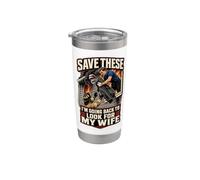 Save These I'm Going Back To Look For My Wife Golfer Humor Vaso térmico de acero inoxidable de doble pared