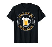 Save Water Drink Beer Funny Drinking Team Beer Lover Camiseta