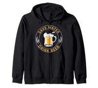 Save Water Drink Beer Funny Drinking Team Beer Lover Sudadera con Capucha