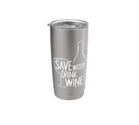 Save Water Drink Wine Vino tinto Vino blanco Cata de vinos Vaso térmico de acero inoxidable de doble pared