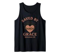 Saved By Grace Efesios 2:8 Verso de la Biblia Cristiano Camiseta sin Mangas