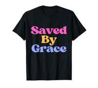 Saved by Grace Inspirador Christian Faith Arte Gráfico Camiseta