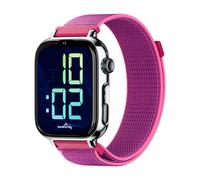 Savefamily savewatch plus 2 plata con correa de tela frambuesa - smart