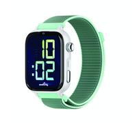 SaveFamily SaveWatch Plus 2 - Reloj Inteligente Niños con GPS, Videollamada, Cámara 8MP, Sensores de Salud, Whatsapp Seguro, Spotify... - Esfera Blanca y Correa de Tela Ocean