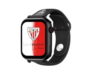 SaveFamily SaveWatch Plus 4G Edición Athletic Club | Reloj Inteligente Niño con Localizador GPS, Llamada, Vídeo, Whatsapp, Música, Bluetooth, App Store | SIM Incluida - Correa de Silicona Negra