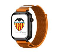 SaveFamily SaveWatch Plus 4G Edición Valencia CF - Reloj Inteligente niño con Llamada, Vídeo, Face ID, Correas Personalizables, Música, Bluetooth, App Store - Correa de Tela Naranja