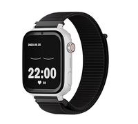 SaveFamily SaveWatch Plus 4G | Reloj Inteligente Niño/a con Localizador GPS | SIM Incluida, Con Llamada, WhatsApp, Vídeo, Bluetooth, Música y App Store, Esfera Blanca y Correa de Tela Negra