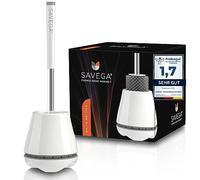 SAVEGA Escobilla Silicona WC - Escobillero Baño con Sistema de Ventilación y Diseño Elegante - Toilet Brush Higiénica y Moderna (Blanco)