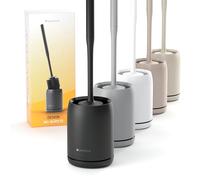 SAVEGA - Escobilla WC de Silicona Negra - Cepillo Inodoro de Pared sin Taladro - Soporte Portaescobilla Moderno
