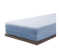 Savel - Funda de Colchón de Rizo Elástico, 100% Algodón - Azul (80 x 190/200 cm) | Protector de Colchón Cremallera | Protector Integral de Colchón - Disponible en Varias Medidas