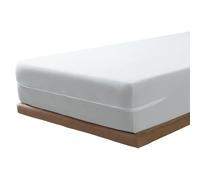 Savel - Funda de colchón elástica de Algodón | 80x190/200cm | Protector de colchón con Cremallera | Tejido de Rizo 100% Algodon Muy Absorbente y Ajustable (Cama 80cm) Funda Protectora Color Blanco