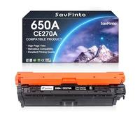 SavFinto Cartucho de tóner 650A CE270A de repuesto para impresoras HP Color Laserjet Enterprise CP5525 CP5525dn CP5525n CP5525xh M750 M750dn M750n M750xh (negro, 1 unidad)
