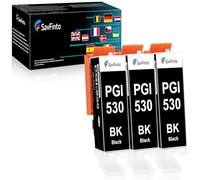 SavFinto PGI530 530 - Cartuchos de tinta negra de repuesto para Canon PGI-530 PGI-530XL compatibles con Canon TS8750 TS8751 (3 negros)