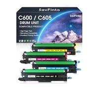 SavFinto Unidad de tambor de imagen C600 C605 de repuesto para impresora XEROX Versalink C600N C600DT C600DN C605DN C605S C605X C605XL (108R01488 108R01485 108R01486 10886 R0148 7, BK/C/Y/M, paquete