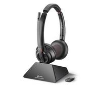 POLY Savi 8220 UC DECT 1880-1900 MHz USB-A Headset Inalámbrico Diadema Oficina/Centro de llamadas Bluetooth Base de carga Negro