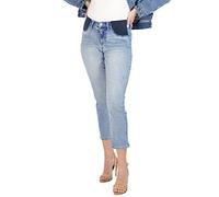 Savi Parker Jeans de Maternidad para Mujer, Pierna Recta, Pantalones elásticos de Cintura Alta, Ropa de Embarazo para Todas Las Estaciones, Certificado BCI, Savannah Wash (Ligero), Medium