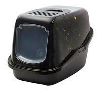 SAVIC Bandeja para Gatos Nestor 56x39cm Negro / Oro, Con Tapa Frontal & Filtro