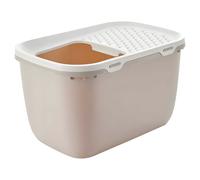 SAVIC Caja De Arena Hop In Gigante Mocca-Blanco Para Gatos Grandes 74x49,7cm