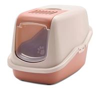 SAVIC Caja De Arena Nestor Champán-Rosa/Terracota Para Gatos 56x39 Cm