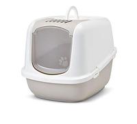 Savic nestor jumbo moca arenero con puerta abatible marrón para gatos grandes