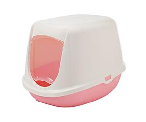 Savic Cat Litter Cacerola Duchesse con Puerta, 44 x 35 x 32 cm, Pink-White
